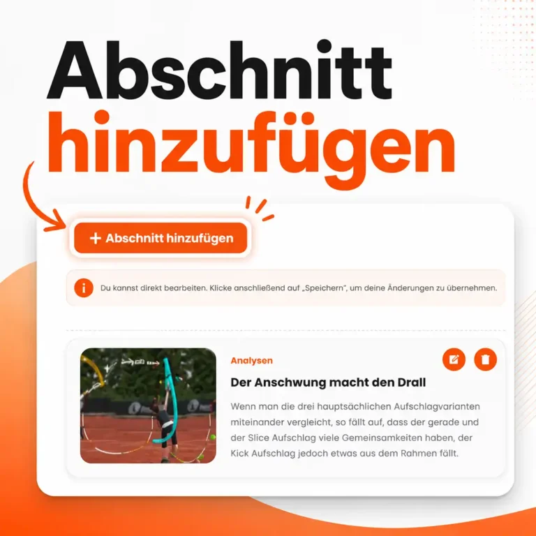 Abschnitt hinzufügen